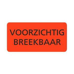 Klika - Label fl.red 95x48mm CAUTION BREAK 8 pieces
