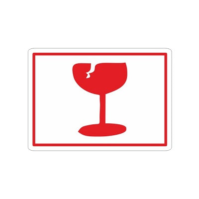 Klika - Label white/red 98x71mm GLASS 500/roll