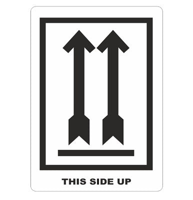 Klika - Label white/black 70x110mm This Side Up