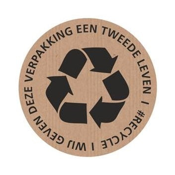 Klika - Etichetta marrone 60mm #RECYCLE 250 pezzi 7 pezzi
