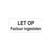 Klika -  Etiket wit/zwart 38x15mm Factuur 500/rol