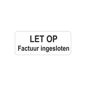 Klika -  Etiket wit/zwart 38x15mm Factuur 500/rol