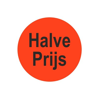 Klika - Étiquette rouge fluor 35 mm moitié prix 500r