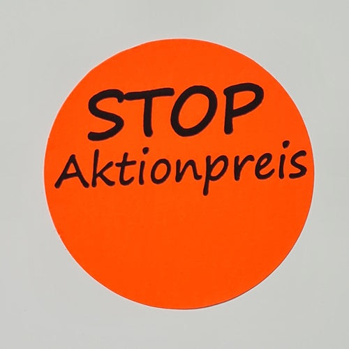 Klika - Etichetta rossa fluo 35mm STOP Aktionpreis
