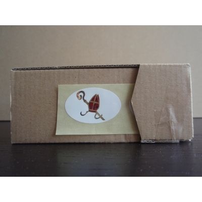 Klika - Label Sint/inglete blanco/oro/rojo ov38x24