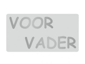 Klika -  Etiket Voor Vader zilver/zilver 40x21
