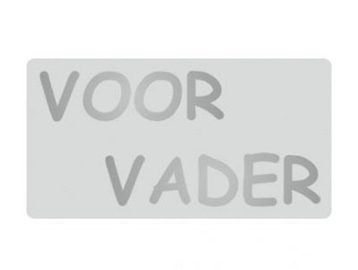 Klika -  Etiket Voor Vader zilver/zilver 40x21