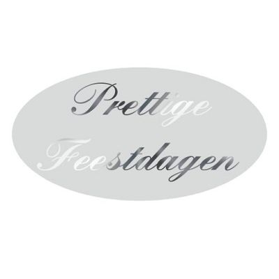 Klika - Label Prettige Fe plata/plata ovalada 40x21