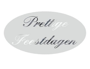 Klika -  Etiket Prettige Fe zilv/zilv ovaal 40x21