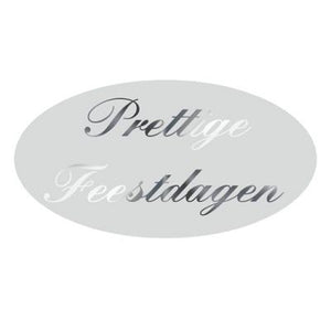 Klika -  Etiket Prettige Fe zilv/zilv ovaal 40x21