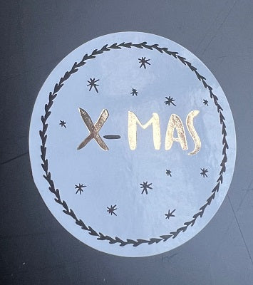 Klika - Etiquette X - blanc/or/noir 40mm