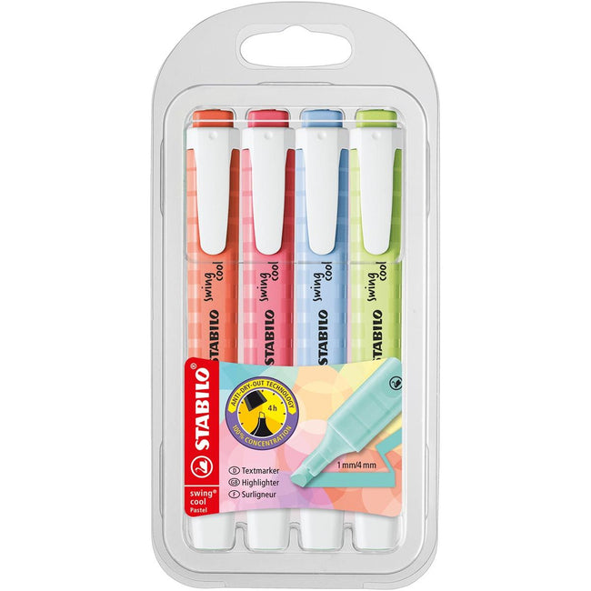 Stabilo - Swing Cool Pastell Marking Stift, 4 -Stück Penny