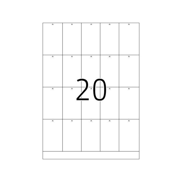Klika -  Hangetiket A4 inkt/laser 42x70 mm 2000st