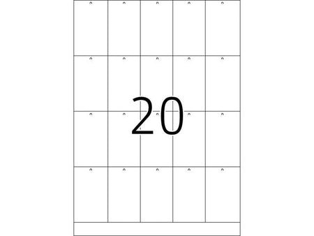 Klika -  Hangetiket A4 inkt/laser 42x70 mm 2000st
