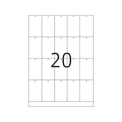 Klika - Hanging label A4 ink/laser 42x70 mm 2000 pcs
