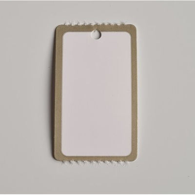 Klika - Etiqueta colgante en rollo 25x42 mm borde DORADO 1000 15 piezas