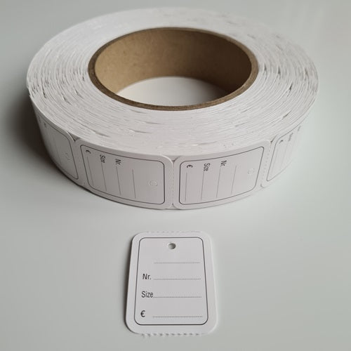 Klika - Hanging label on roll 30x40 mm printed 1000 14 pieces