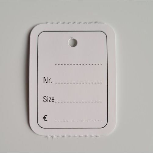 Klika -  Hangetiket op rol 30x40mm bedrukt 1000 stuks