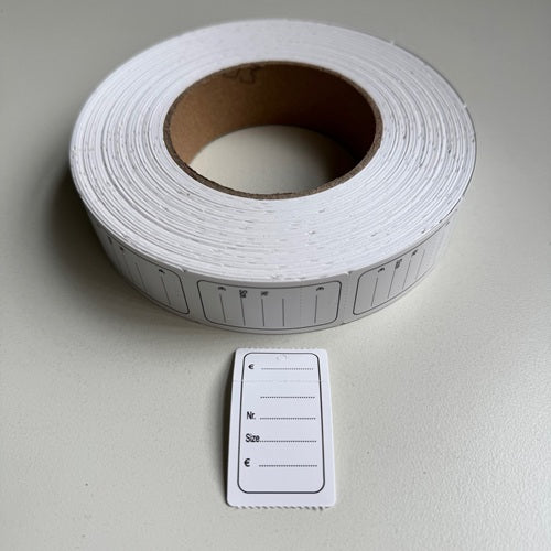 Klika -  Hangetiket op rol 30x50 mm bedrukt 1000