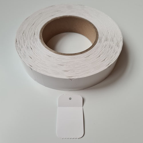 Klika - Etiqueta colgante en rollo 30x50mm en blanco perf1000