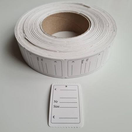 Klika -  Hangetiket op rol 40x60 mm bedrukt 1000 11 stuks