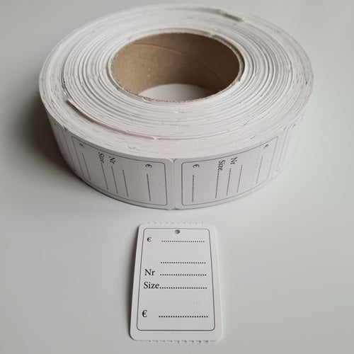 Klika - Etichetta pensile in rotolo 40x60 mm stampata 1000 11 pezzi