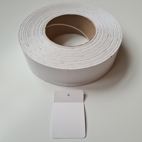 Klika - Etiquette à suspendre en rouleau 40x60mm vierge+perf1000