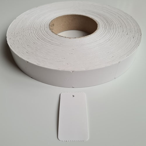 Klika - Hanging label on roll 30x58 mm narrow white 2000 8 pieces