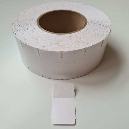 Klika - Hanging label on roll 58x30 mm perf. white 2000 7 pieces