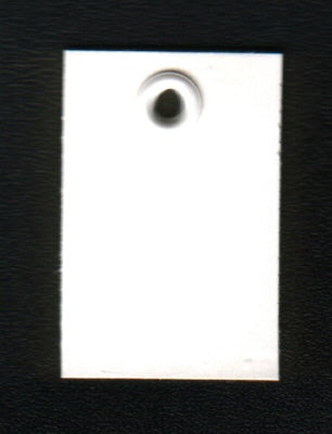 Klika -  ijtkaartje 25x32 mm met kunststof oog