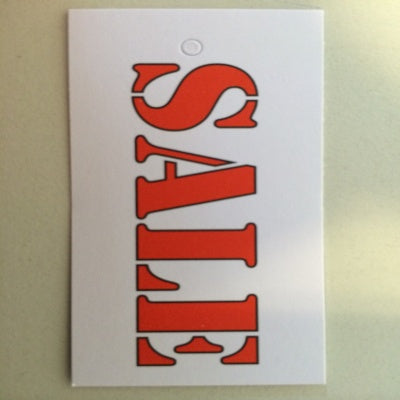 Klika -  Hangetiket 35x70 mm SALE gesneden 250st