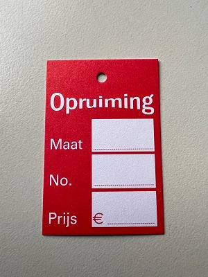 Klika - Hanging label 40x60 mm CLEARANCE 250 pieces