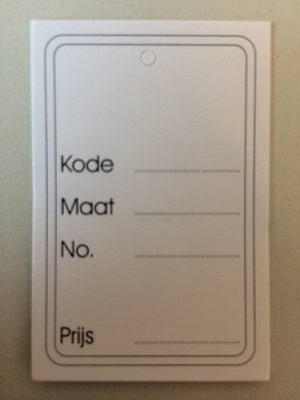 Klika - Etiqueta colgante 40x60mm impresa suelta sin perforación