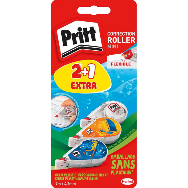 Pritt - Correction Moller 4.2mmx7m Mini Flex Blister de 2 + 1 pièce gratuite