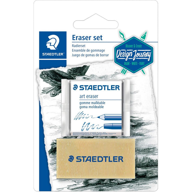 Staedtler -  gum, kneedgum en speciale gum, blister van 2 stuks