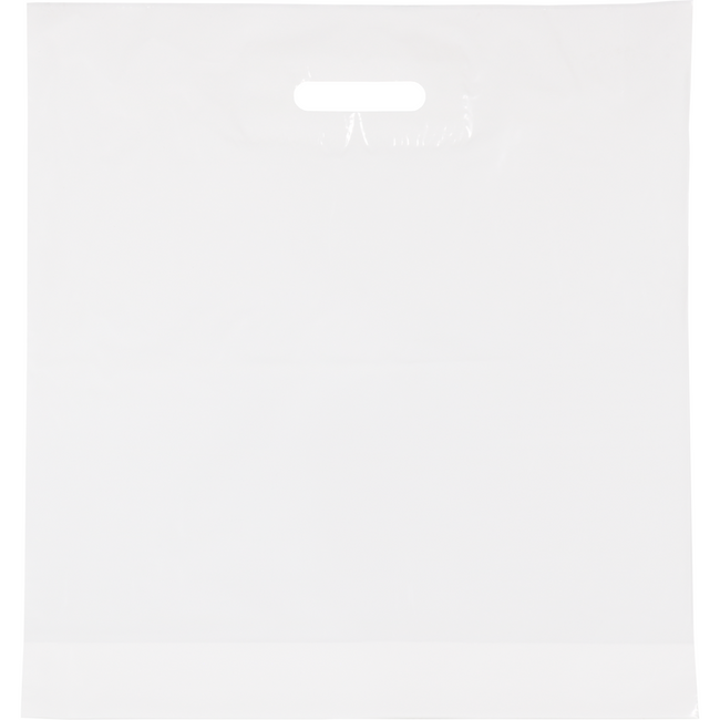 Klika - Bolsa | PEBD | dKT | 45x50cm | pliegue inferior 10cm | bolso de mano | blanco | 500 piezas