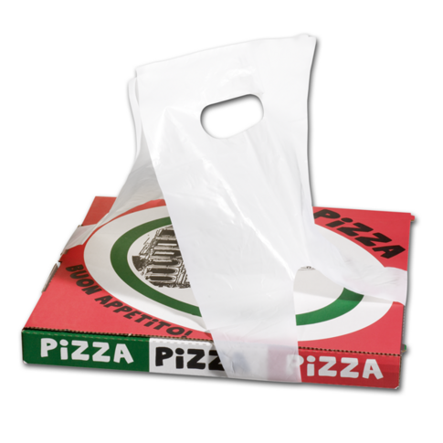 Klika - tas | HDPE | 20x110cm | Pizza / Pack Box Carrier Blanc | 1000 pièces