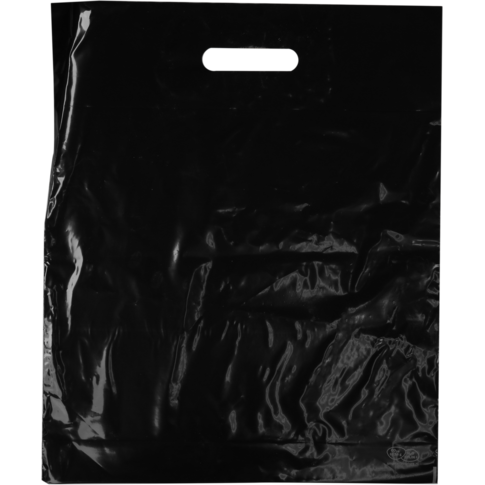 Klika - Tas | LDPE | dKT | 38x45cm | bodemvouw 8cm | draagtas | zwart | 100 stuks