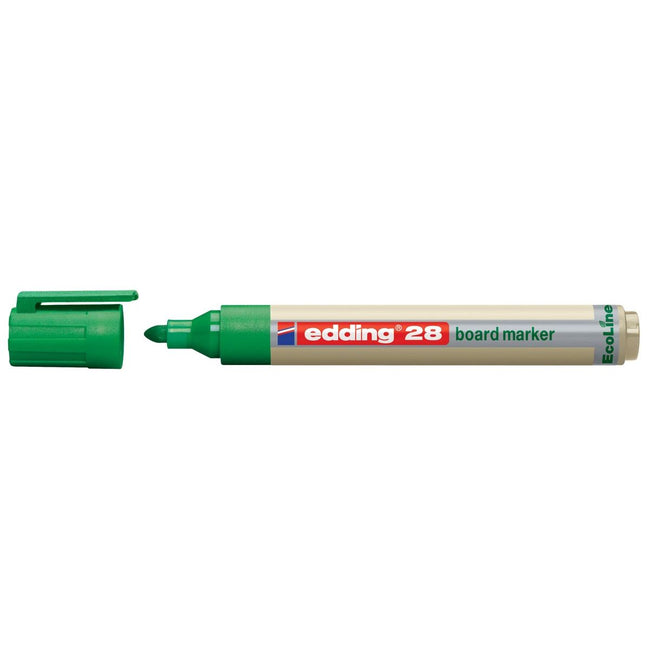 Edding - Pennarello per lavagna bianca 28 EcoLine rotondo 1,5-3 mm verde