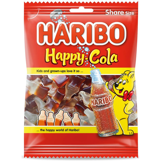 Haribo -  snoep happy cola, zak van 185 g