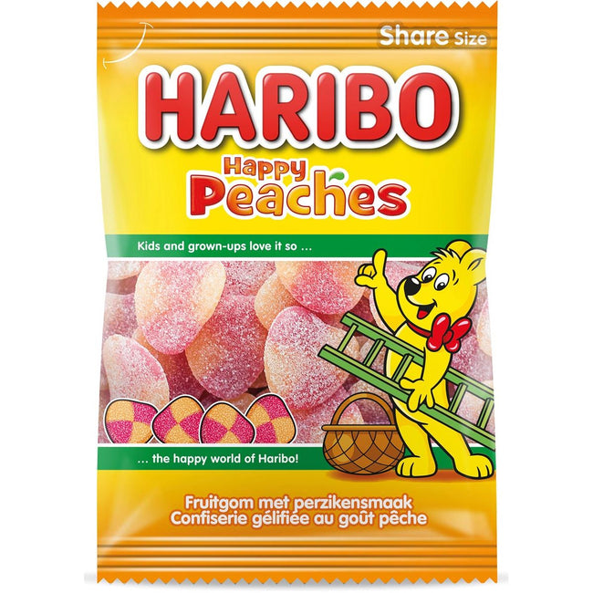 Haribo -  snoep perziken, zak van 185 g