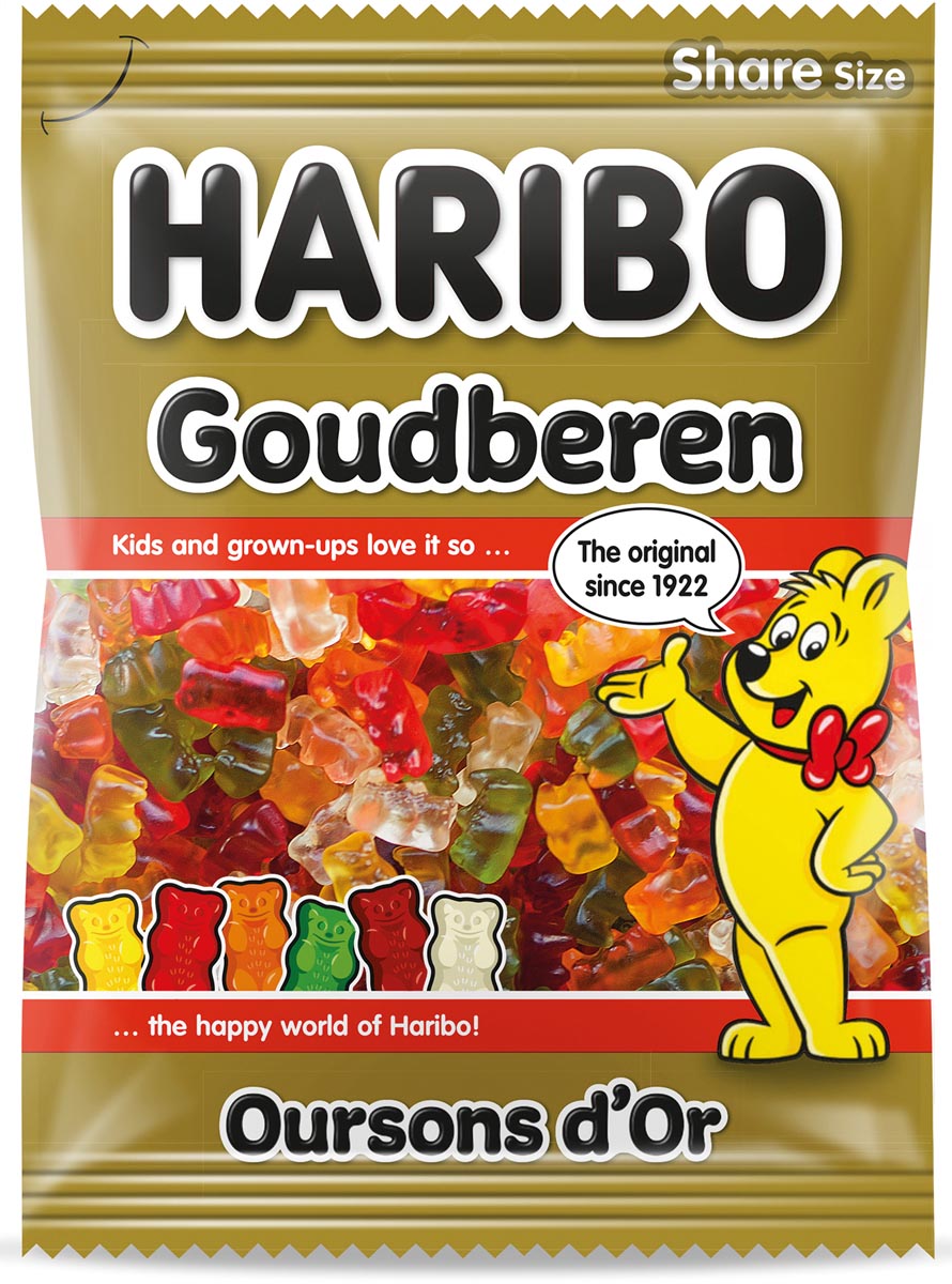 Haribo - orsetti color oro caramellato, sacchetto da 185 g