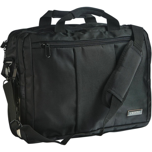 Cristo-portierbare Laptop-Tasche für 15-Zoll-Laptops, 2-in-1, Schwarz