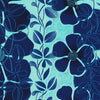 Klika - Geschenkpapier Geschenkpapier Große blaue Blumen mit Silber 30 cm