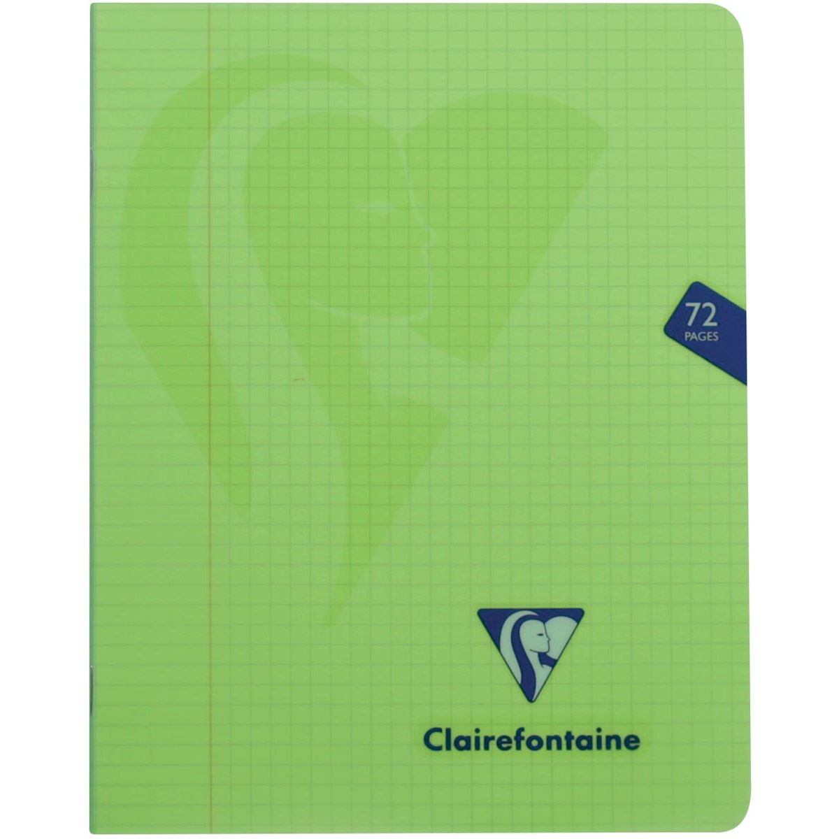 Clairefontaine - mimesys notebook for ft A5, 72 pages, cover in PP, checked 5 mm, assorted colors