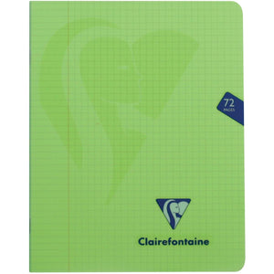 Clairefontaine -  schrift mimesys voor ft A5, 72 bladzijden, kaft in PP, geruit 5 mm, geassorteerde kleuren