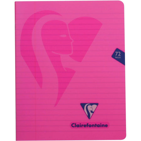 Clairefontaine - cuaderno mimesys para ft A5, 72 páginas, tapa de PP, rayas, colores surtidos