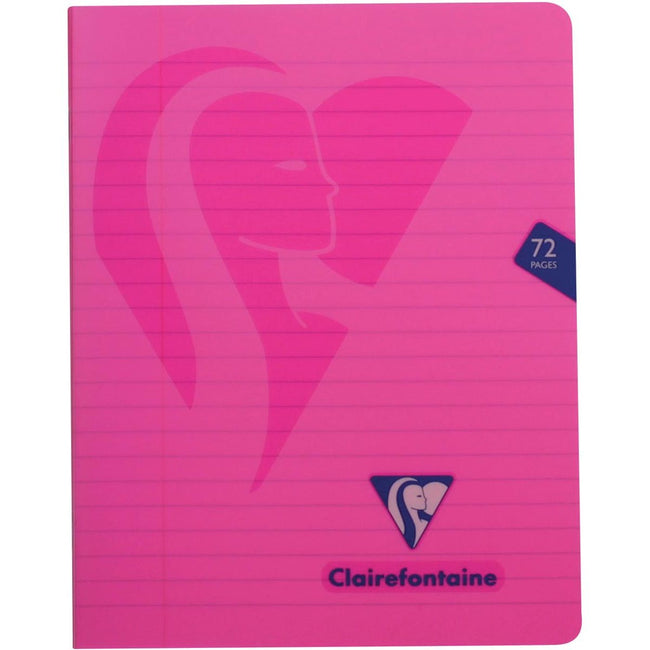 Clairefontaine - cuaderno mimesys para ft A5, 72 páginas, tapa de PP, rayas, colores surtidos
