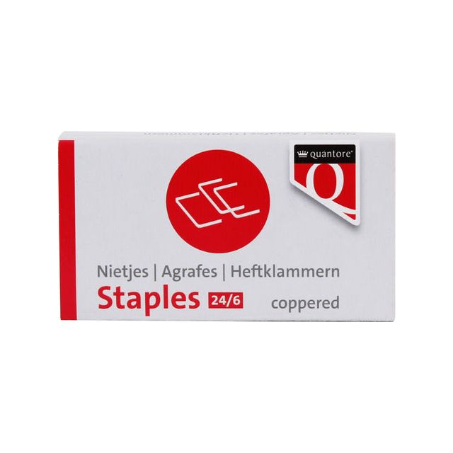 Quantore - Staples 24/6 cuivre | Omdoos une pièce à 5 boîtes x 1000