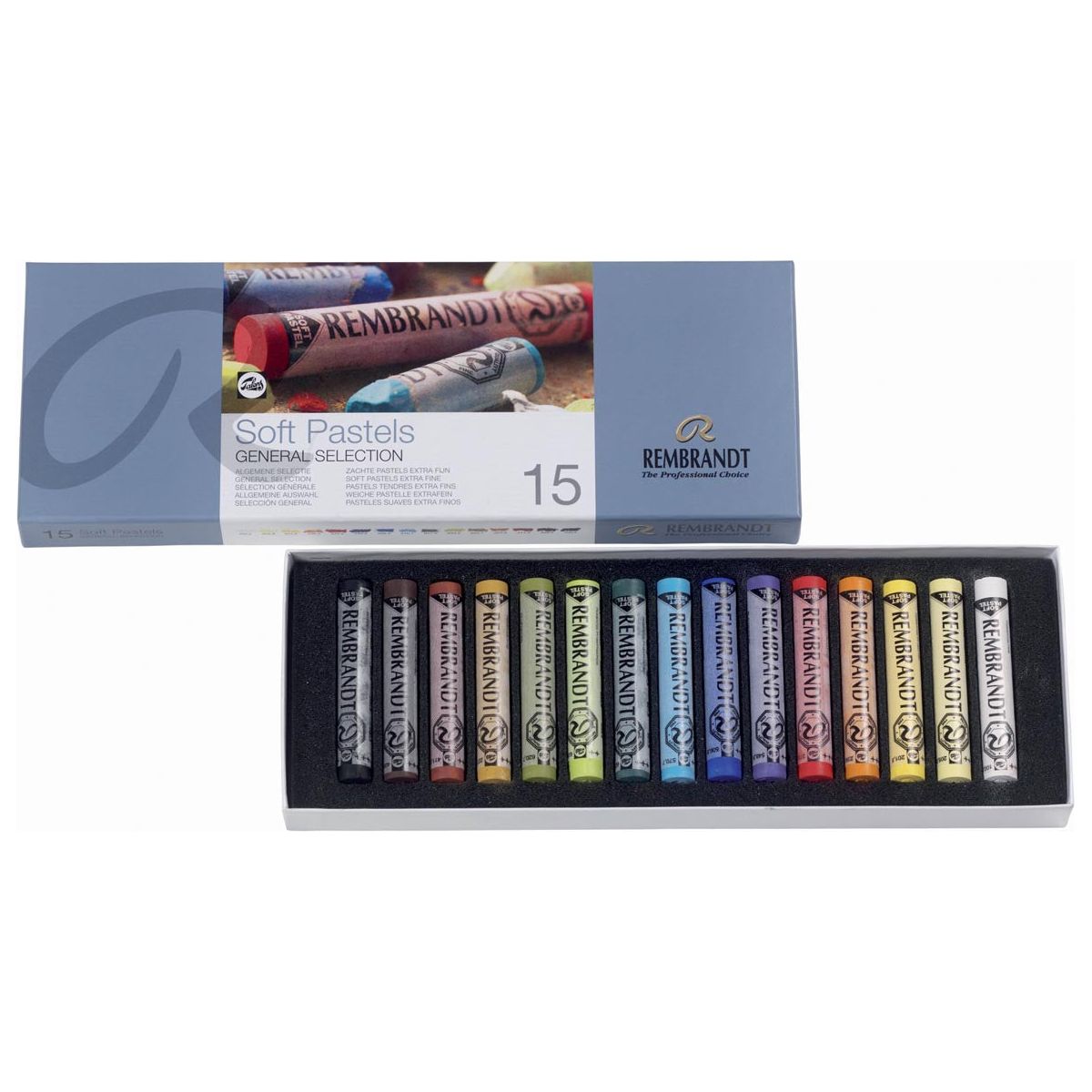 Rembrandt - Rembrandt Softpastels, boîte avec 15 pastels